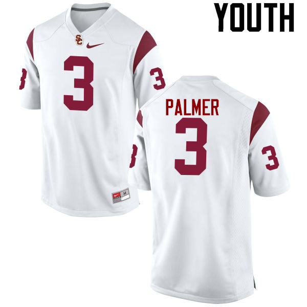 Youth #3 Carson Palmer USC Trojans College Football Jerseys-White